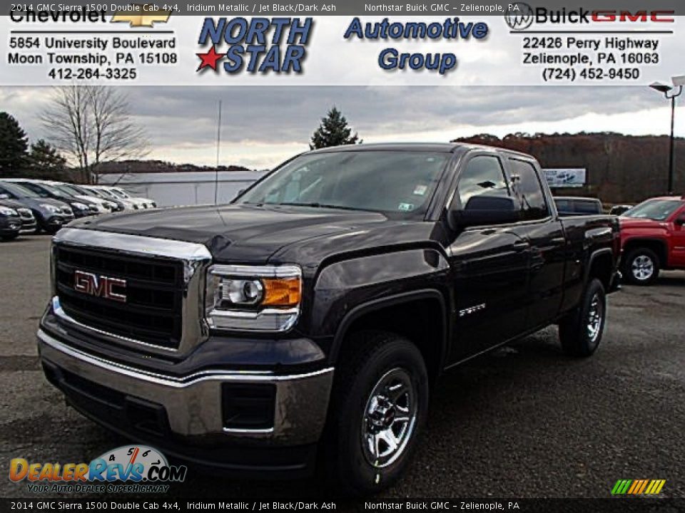 2014 GMC Sierra 1500 Double Cab 4x4 Iridium Metallic / Jet Black/Dark Ash Photo #1