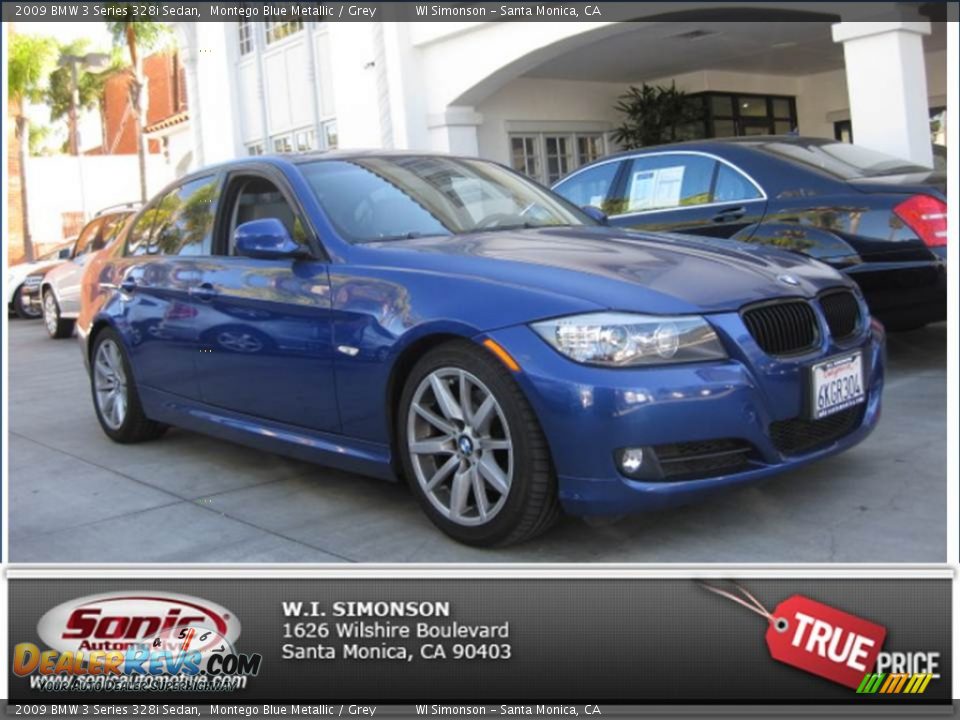 2009 BMW 3 Series 328i Sedan Montego Blue Metallic / Grey Photo #1