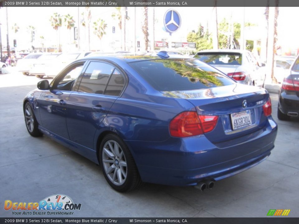 2009 BMW 3 Series 328i Sedan Montego Blue Metallic / Grey Photo #4