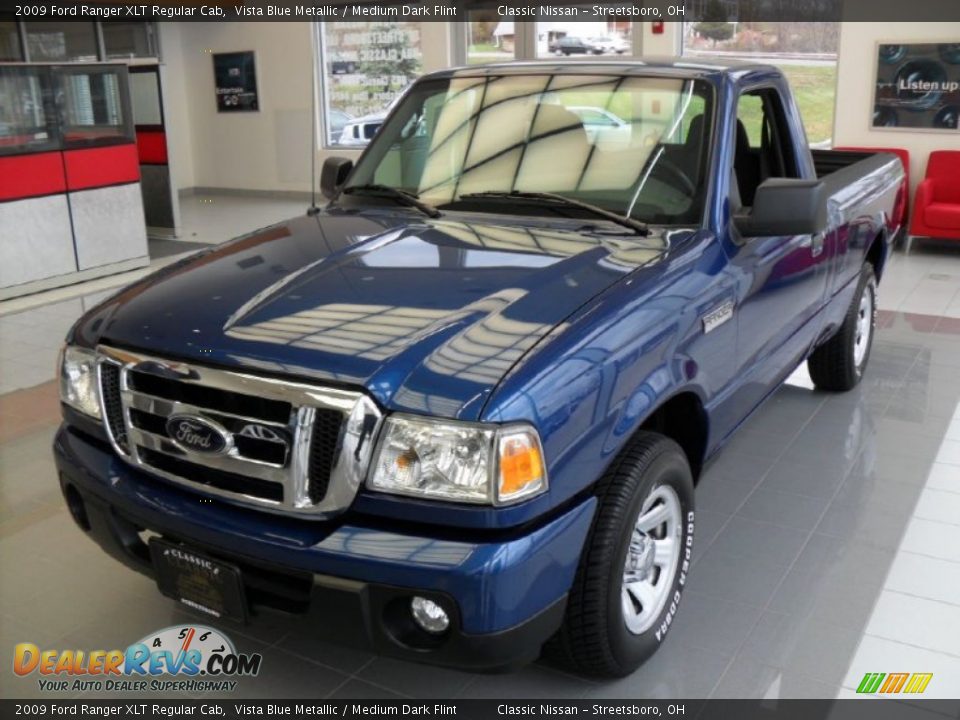 2009 Ford Ranger XLT Regular Cab Vista Blue Metallic / Medium Dark Flint Photo #1