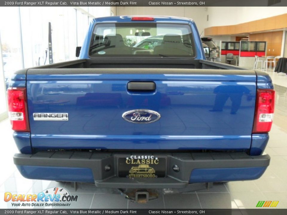 2009 Ford Ranger XLT Regular Cab Vista Blue Metallic / Medium Dark Flint Photo #4