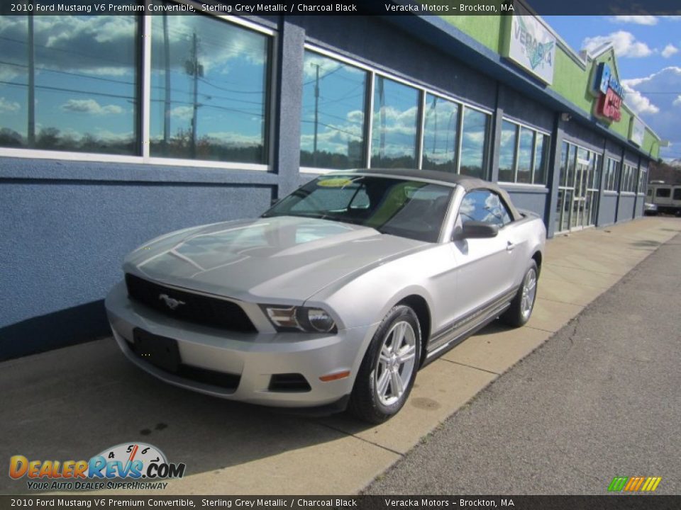 2010 Ford Mustang V6 Premium Convertible Sterling Grey Metallic / Charcoal Black Photo #1