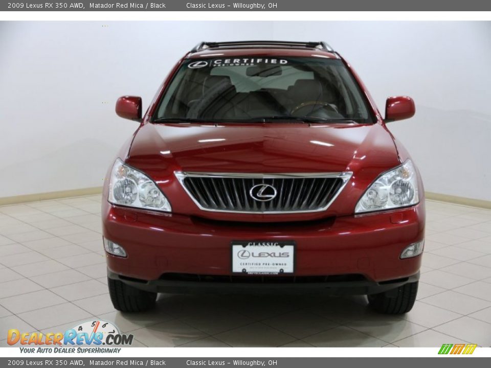 2009 Lexus RX 350 AWD Matador Red Mica / Black Photo #2