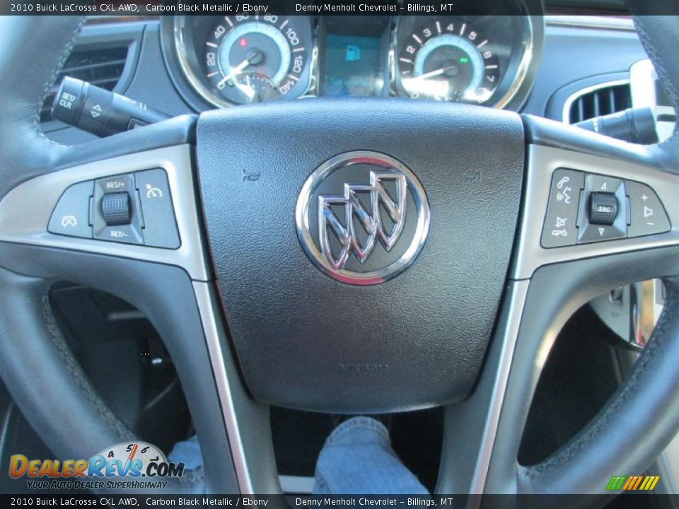 2010 Buick LaCrosse CXL AWD Carbon Black Metallic / Ebony Photo #15