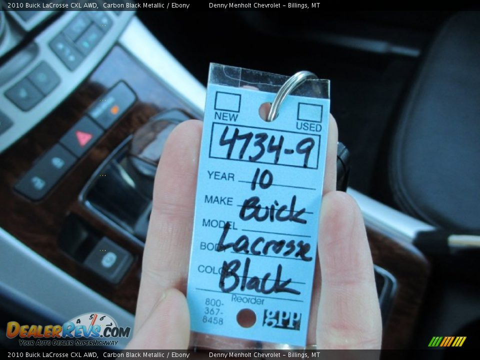 2010 Buick LaCrosse CXL AWD Carbon Black Metallic / Ebony Photo #21