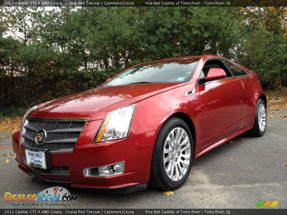 2011 Cadillac CTS 4 AWD Coupe Crystal Red Tintcoat / Cashmere/Cocoa Photo #1