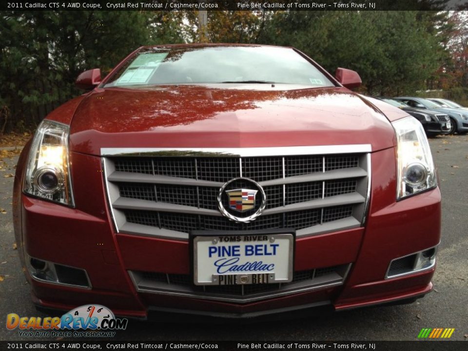 2011 Cadillac CTS 4 AWD Coupe Crystal Red Tintcoat / Cashmere/Cocoa Photo #2