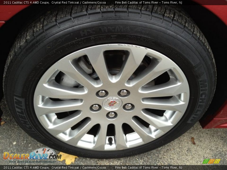 2011 Cadillac CTS 4 AWD Coupe Crystal Red Tintcoat / Cashmere/Cocoa Photo #3