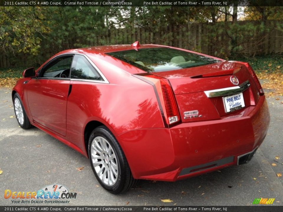 2011 Cadillac CTS 4 AWD Coupe Crystal Red Tintcoat / Cashmere/Cocoa Photo #5