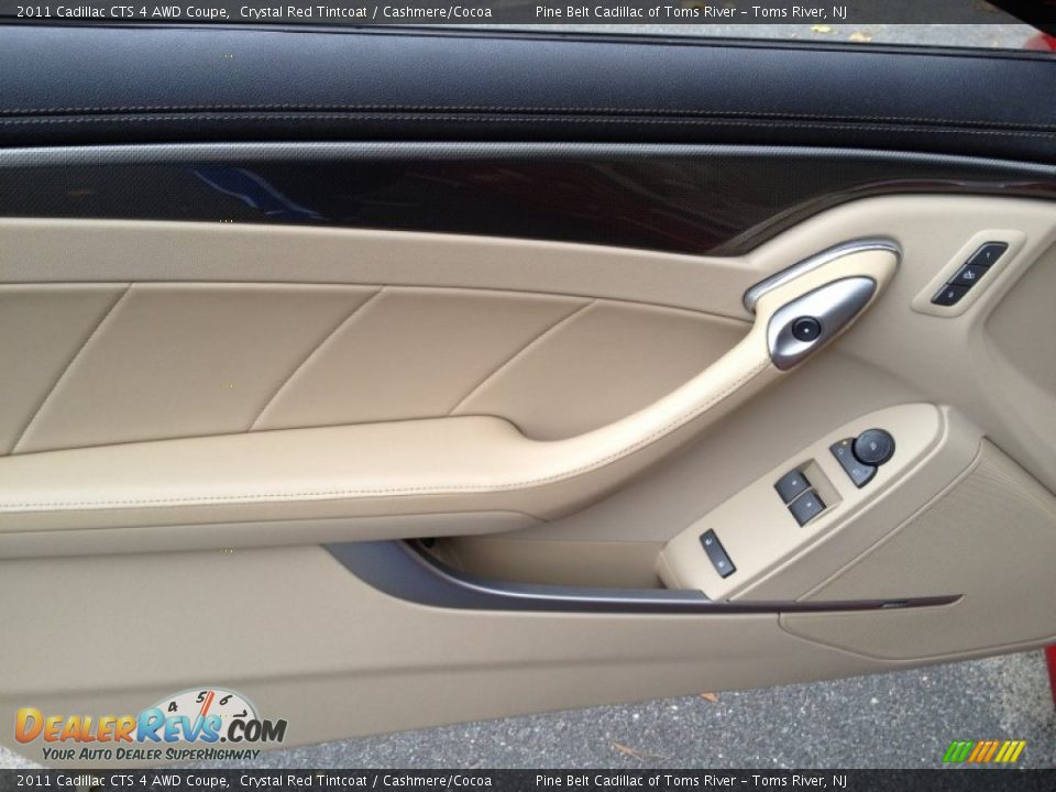 2011 Cadillac CTS 4 AWD Coupe Crystal Red Tintcoat / Cashmere/Cocoa Photo #7