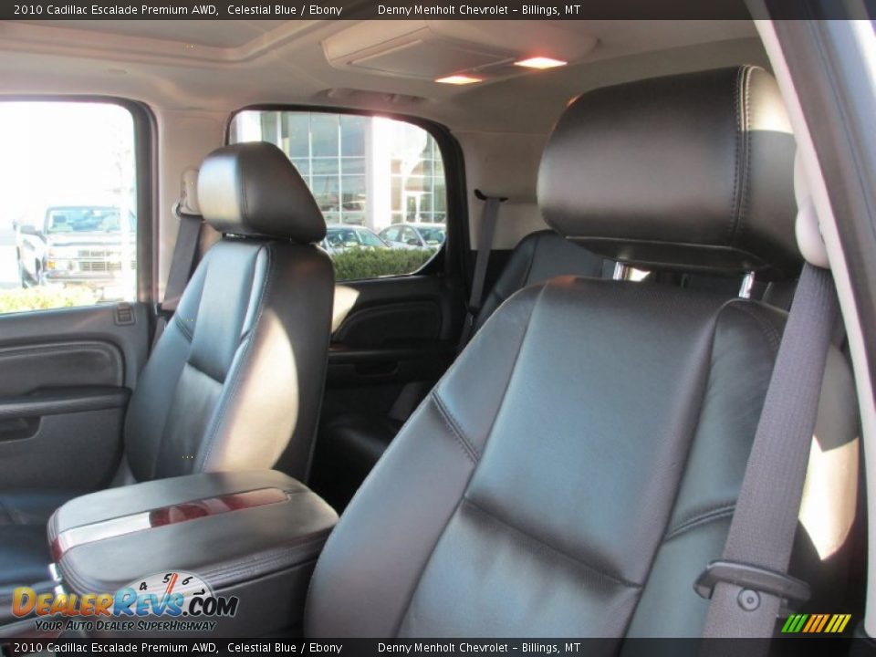 2010 Cadillac Escalade Premium AWD Celestial Blue / Ebony Photo #15