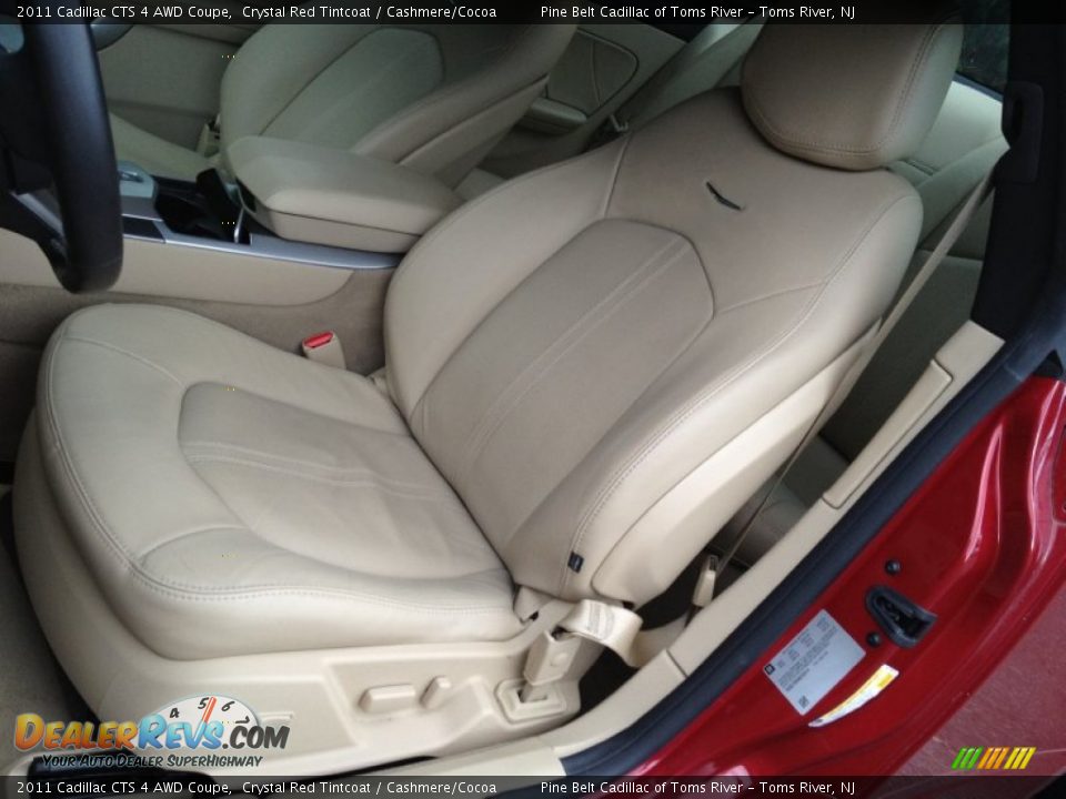 2011 Cadillac CTS 4 AWD Coupe Crystal Red Tintcoat / Cashmere/Cocoa Photo #10