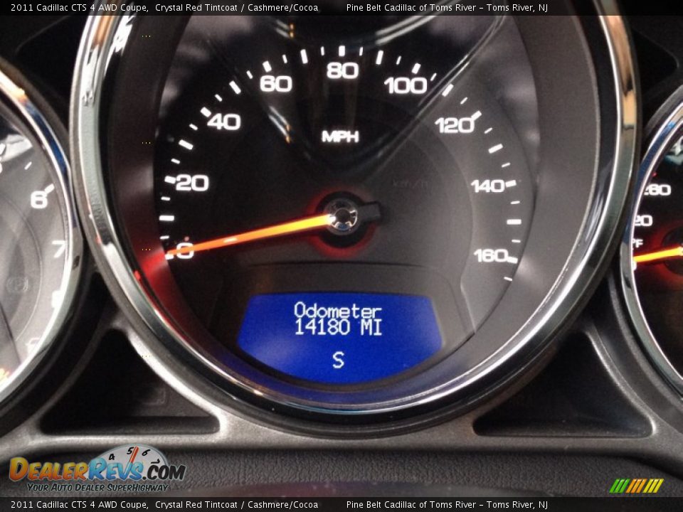 2011 Cadillac CTS 4 AWD Coupe Crystal Red Tintcoat / Cashmere/Cocoa Photo #15