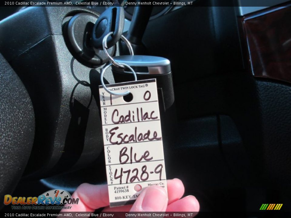 2010 Cadillac Escalade Premium AWD Celestial Blue / Ebony Photo #23