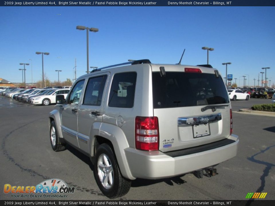2009 Jeep Liberty Limited 4x4 Bright Silver Metallic / Pastel Pebble Beige Mckinley Leather Photo #4