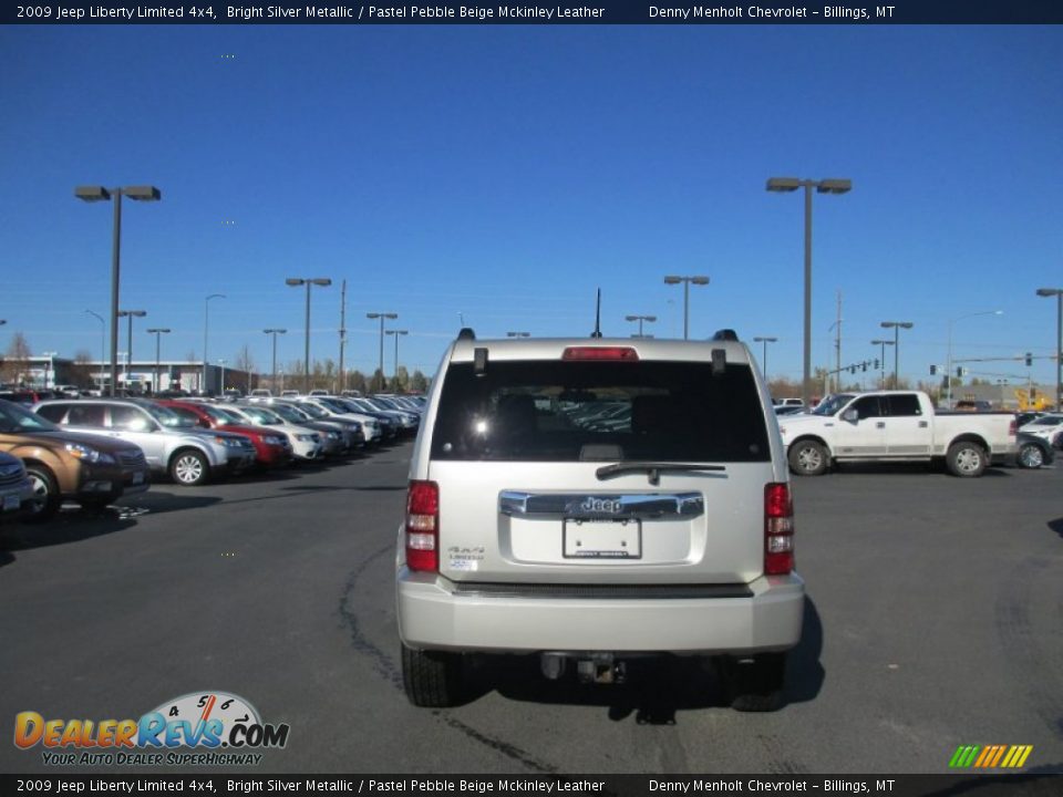 2009 Jeep Liberty Limited 4x4 Bright Silver Metallic / Pastel Pebble Beige Mckinley Leather Photo #5