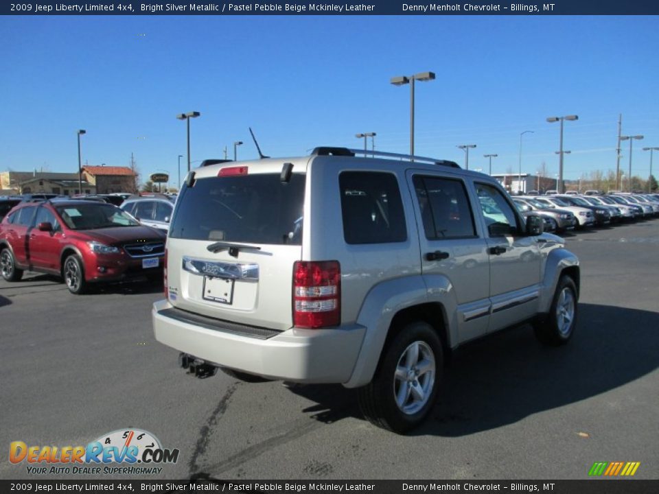 2009 Jeep Liberty Limited 4x4 Bright Silver Metallic / Pastel Pebble Beige Mckinley Leather Photo #6