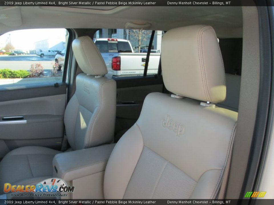 2009 Jeep Liberty Limited 4x4 Bright Silver Metallic / Pastel Pebble Beige Mckinley Leather Photo #14