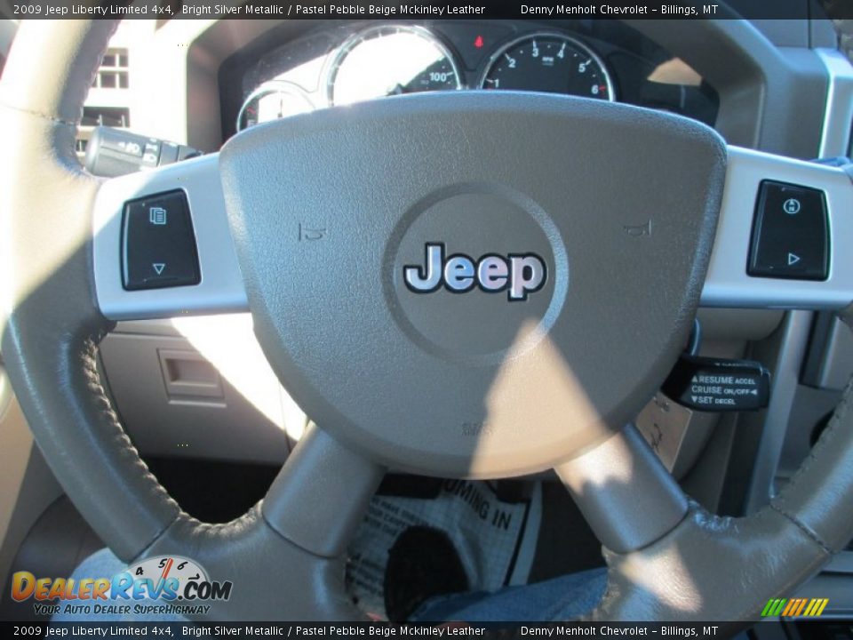 2009 Jeep Liberty Limited 4x4 Bright Silver Metallic / Pastel Pebble Beige Mckinley Leather Photo #16