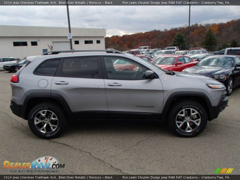 2014 Jeep Cherokee Trailhawk 4x4 Billet Silver Metallic / Morocco - Black Photo #5