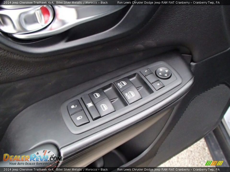 2014 Jeep Cherokee Trailhawk 4x4 Billet Silver Metallic / Morocco - Black Photo #13