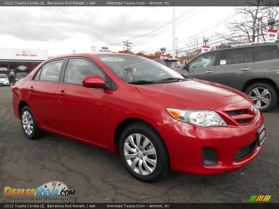 2012 Toyota Corolla LE Barcelona Red Metallic / Ash Photo #3