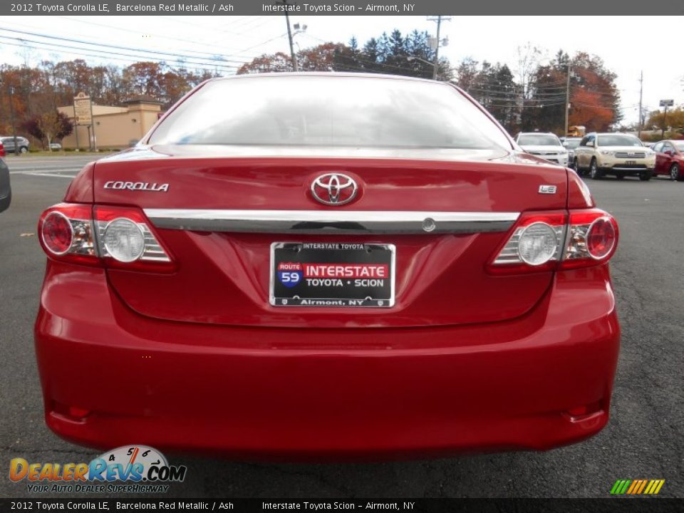 2012 Toyota Corolla LE Barcelona Red Metallic / Ash Photo #5