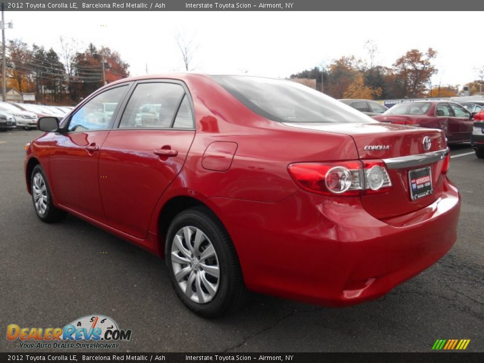 2012 Toyota Corolla LE Barcelona Red Metallic / Ash Photo #6