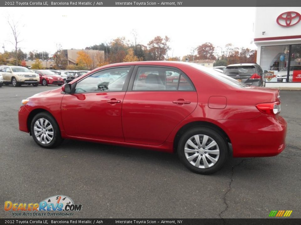2012 Toyota Corolla LE Barcelona Red Metallic / Ash Photo #7