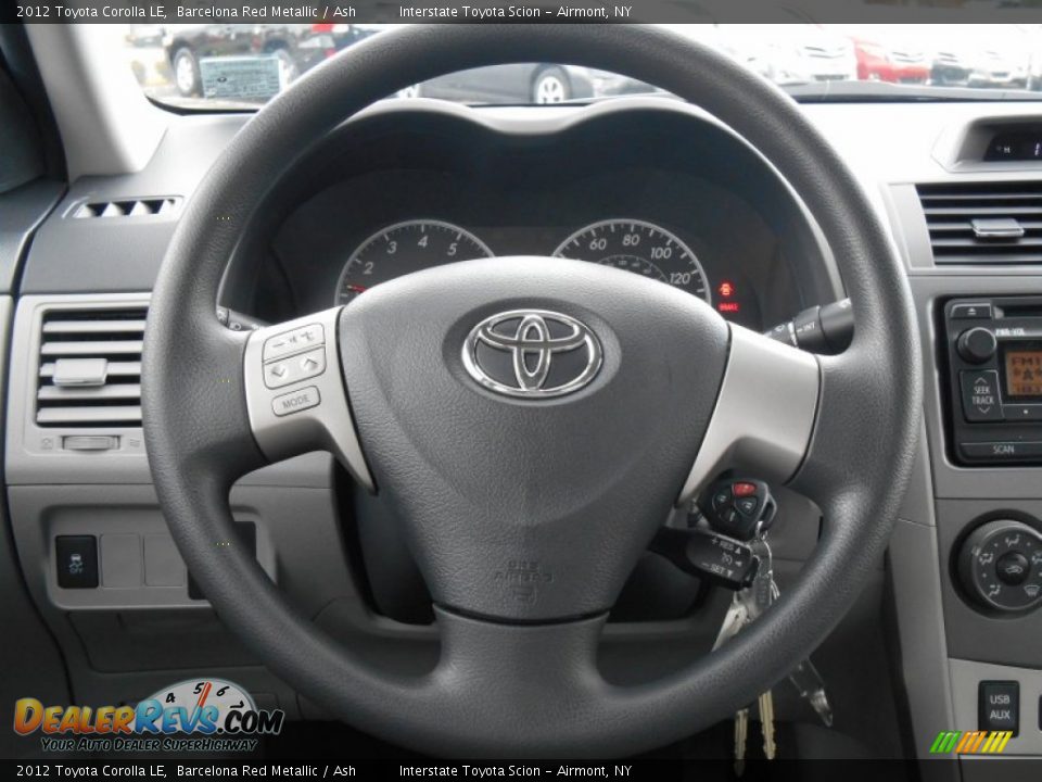2012 Toyota Corolla LE Barcelona Red Metallic / Ash Photo #13