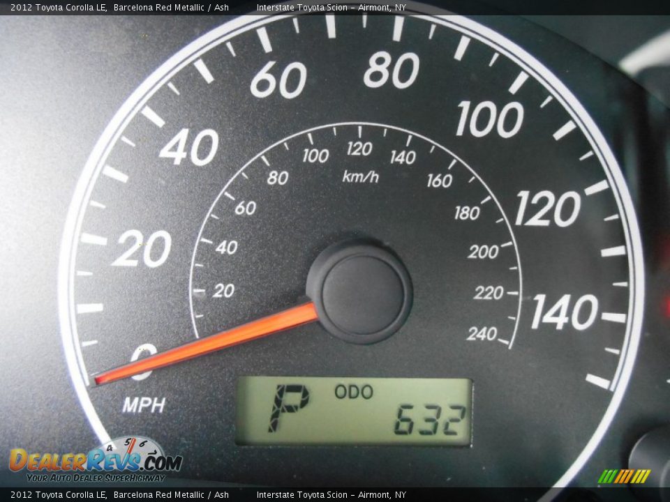 2012 Toyota Corolla LE Barcelona Red Metallic / Ash Photo #14
