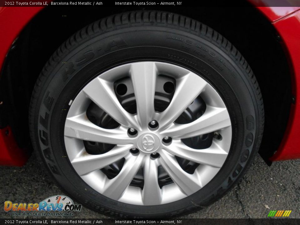 2012 Toyota Corolla LE Barcelona Red Metallic / Ash Photo #23