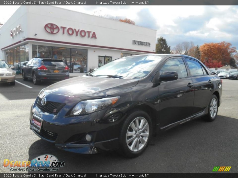 2010 Toyota Corolla S Black Sand Pearl / Dark Charcoal Photo #1