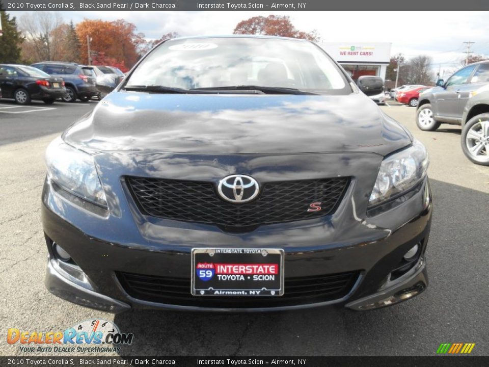 2010 Toyota Corolla S Black Sand Pearl / Dark Charcoal Photo #2
