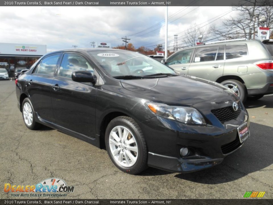 2010 Toyota Corolla S Black Sand Pearl / Dark Charcoal Photo #3