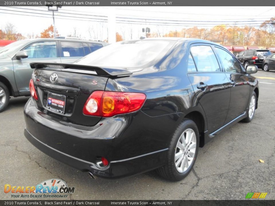 2010 Toyota Corolla S Black Sand Pearl / Dark Charcoal Photo #4