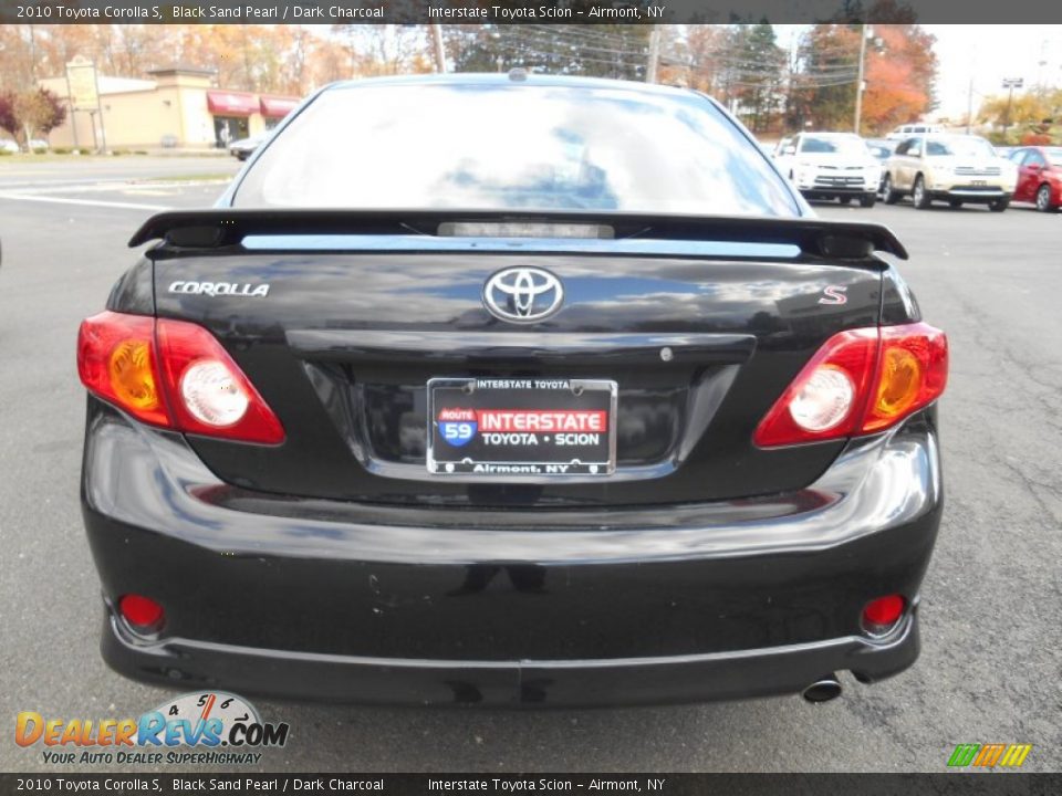 2010 Toyota Corolla S Black Sand Pearl / Dark Charcoal Photo #5