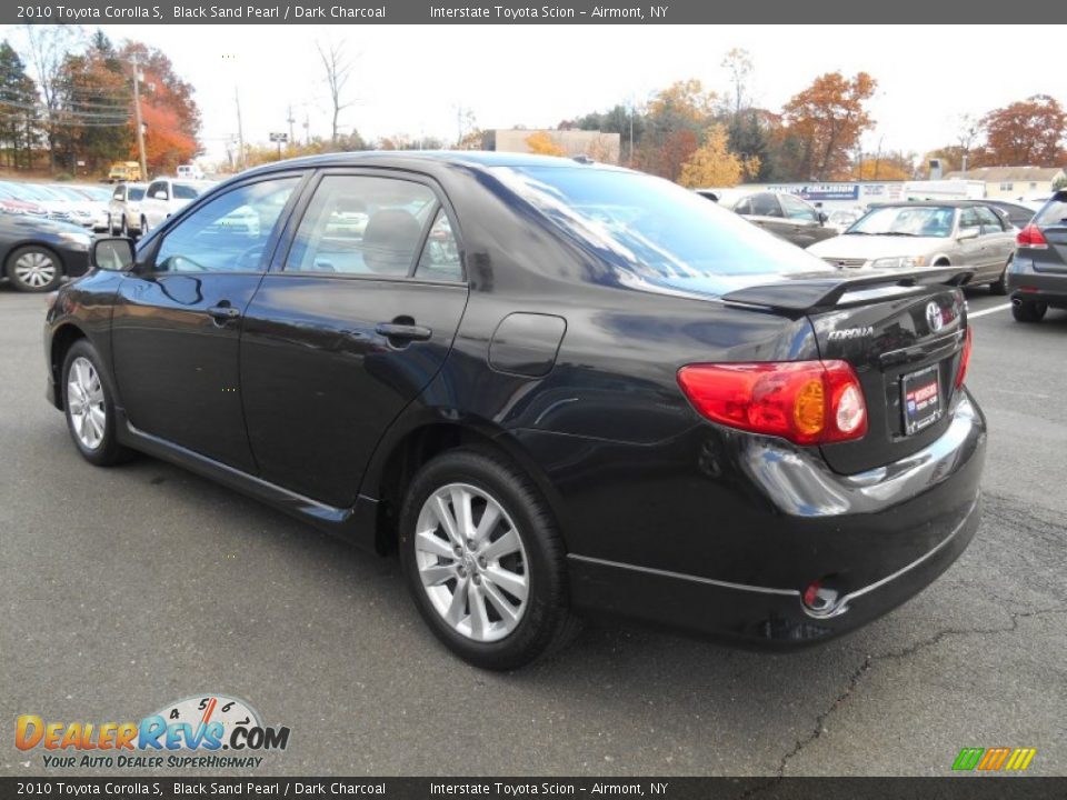 2010 Toyota Corolla S Black Sand Pearl / Dark Charcoal Photo #6