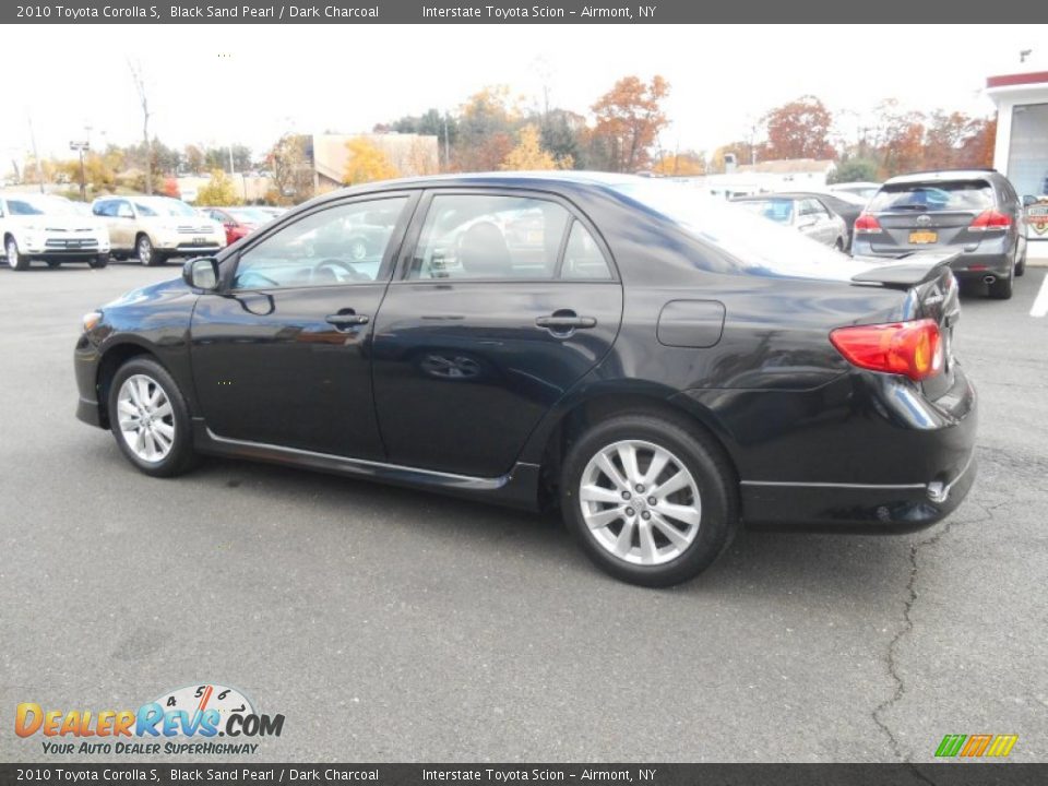 2010 Toyota Corolla S Black Sand Pearl / Dark Charcoal Photo #7