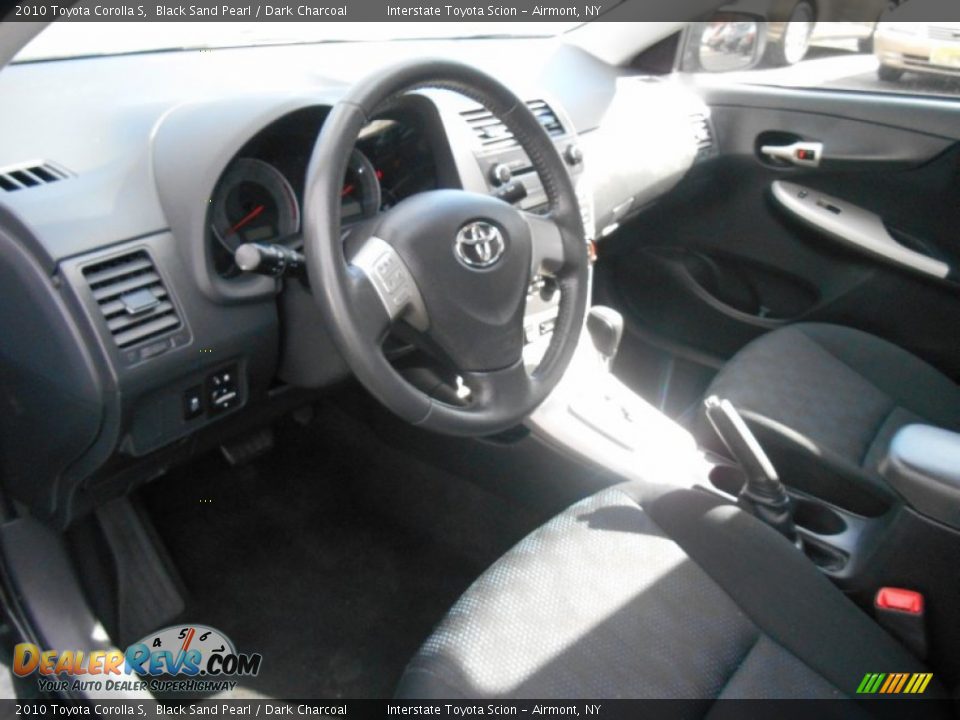 2010 Toyota Corolla S Black Sand Pearl / Dark Charcoal Photo #10