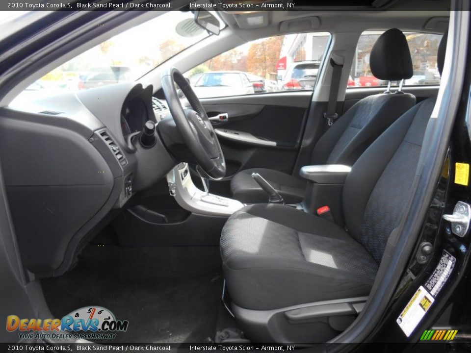 2010 Toyota Corolla S Black Sand Pearl / Dark Charcoal Photo #11