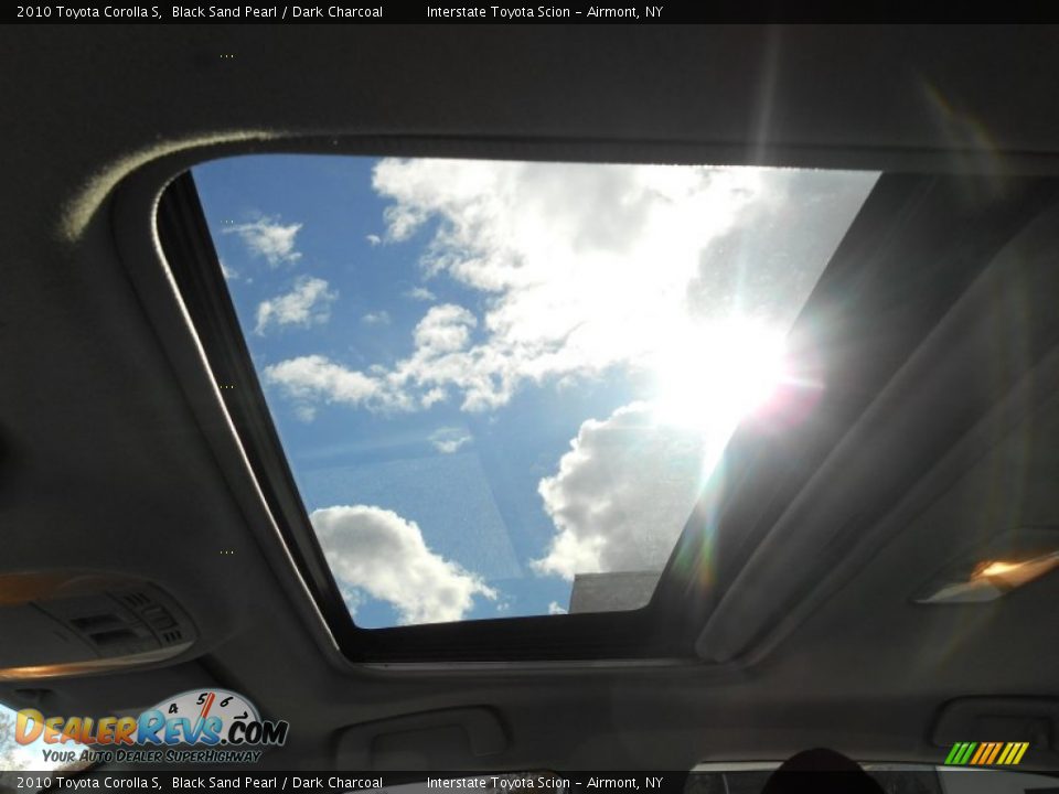 2010 Toyota Corolla S Black Sand Pearl / Dark Charcoal Photo #12