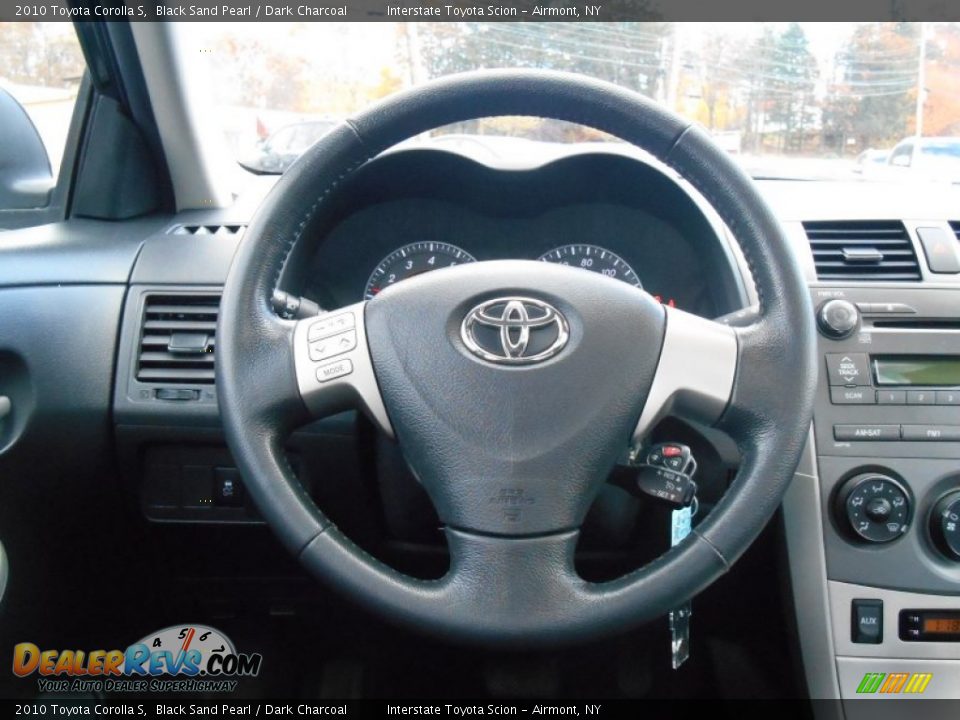 2010 Toyota Corolla S Black Sand Pearl / Dark Charcoal Photo #14