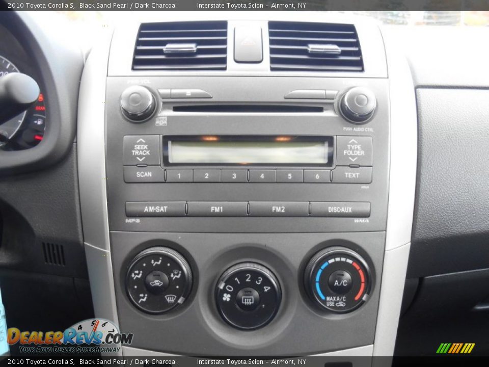 2010 Toyota Corolla S Black Sand Pearl / Dark Charcoal Photo #16
