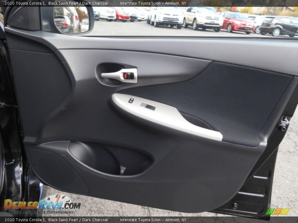 2010 Toyota Corolla S Black Sand Pearl / Dark Charcoal Photo #21