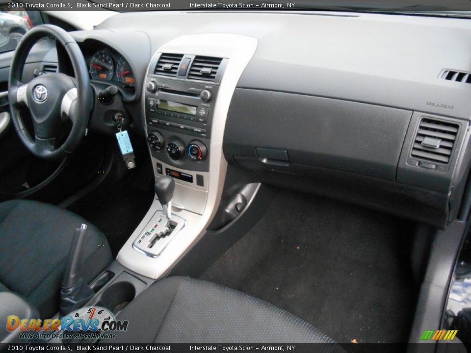 2010 Toyota Corolla S Black Sand Pearl / Dark Charcoal Photo #22