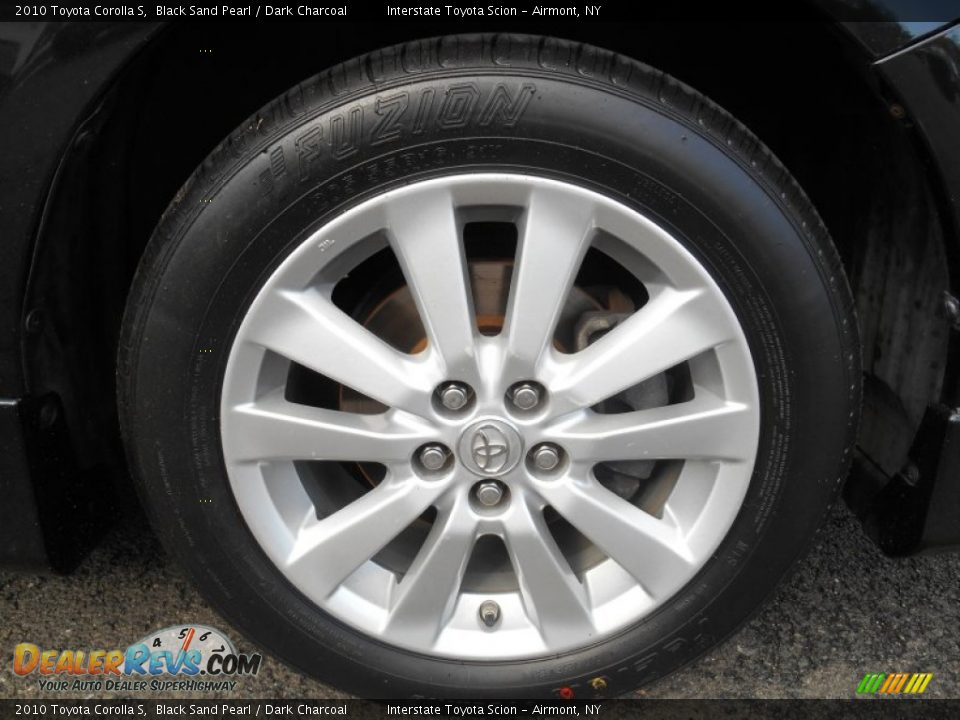2010 Toyota Corolla S Black Sand Pearl / Dark Charcoal Photo #24