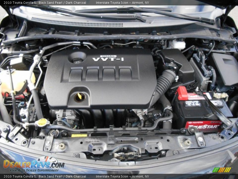 2010 Toyota Corolla S Black Sand Pearl / Dark Charcoal Photo #26