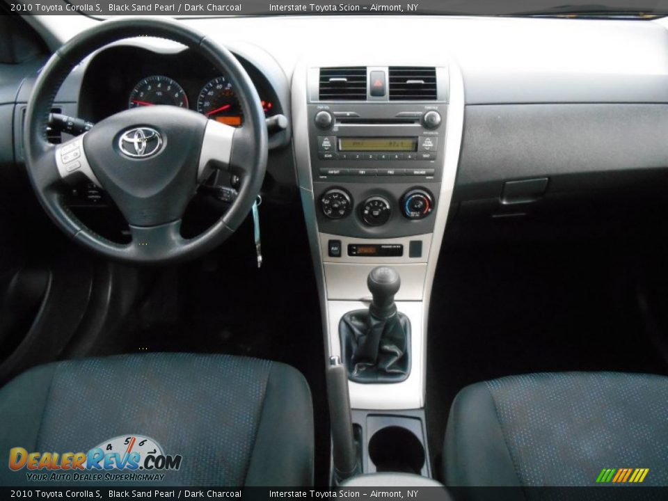 2010 Toyota Corolla S Black Sand Pearl / Dark Charcoal Photo #13