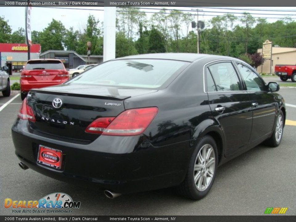2008 Toyota Avalon Limited Black / Dark Charcoal Photo #4